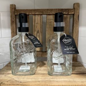 🆕 Set of 2 | Mason Glass Soap Dispensers!